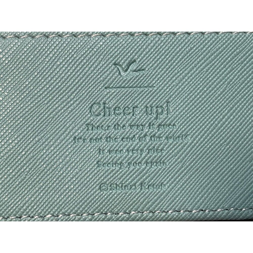 Shinzi Katoh clutch purse wallet canvas zipper blue - Picture 7 of 9